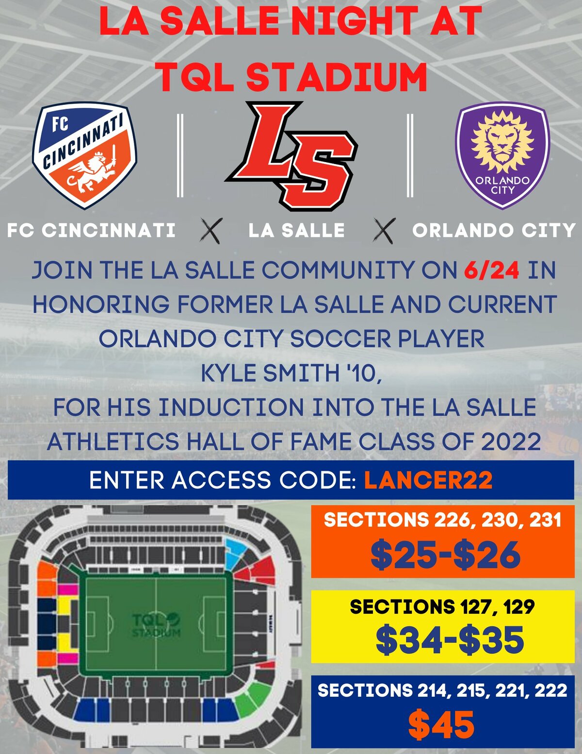 Kyle Smith '10 - LS HOF Induction Flyer